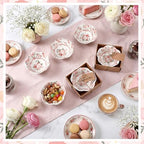 SiliFine 24 Pcs Wedding Favors for Guests Small Ceramic Bowls, Rose, Pink - Image 3