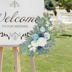 Blue Wedding Arch Flower Swags Set of 2, Artificial Arch Flower - Image 4