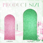 Leinuosen Set of 2 Sequin Pink and Green Arch Backdrop Cover 5ft and 6ft Witch and Princess Theme Party Arch Backdrop Cover Spandex Stand for Witch Princess Party Supplies - Image 2