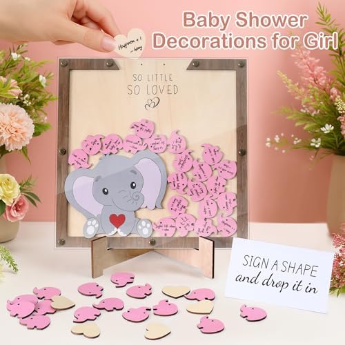 PARTYLOUD Baby Shower Guest Book, Elephant Baby Shower Decorations, Woodland Jungle Theme Baby Showers Sign in Guest Book Alternatives Frame Centerpieces Decor for Boy Girl - Image 5