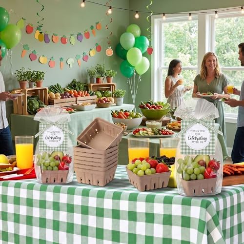 Suclain 30 Sets Farmers Market Party Favors Berry Basket Kit - Image 5