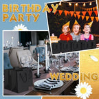 Sherr 50 Pcs Black Gift Bags with Handles Tags 5.3 x 3.7 x 8.1 Inches Small Glossy Paper Bags Bulk Wedding Birthday Baby Shower Party Favor Gifts - Image 6