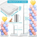 2 Set Balloon Column Stand Kit for Floor with Heavy Duty Base, VETOGETHER Adjustable 7 FT Balloon Tower Kit with Telescopic Design, Updated Balloon Pillar Kit with Metal Poles for Party Decoration - Image 2