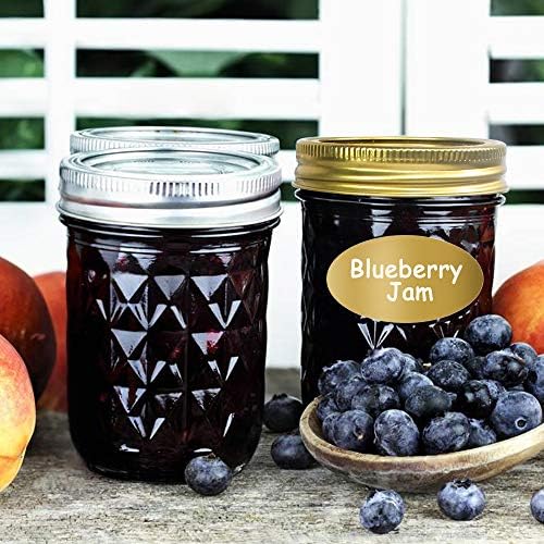 SPANLA Mason Jars 8 oz, 24 Pack Small Canning Jars 8oz Half Pint Glass jars - Image 6
