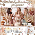 MTLEE 24 Sets Highland Cow Baby Shower Favors for Guest Bulk Including Lavender Scented Candles and Empty Matches Jars with Cork Top Thank You Cards and Organza Bags for Baby Shower Party Souvenir - Image 3