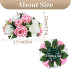Sziqiqi Artificial Flower Centrepieces for Tables, Pink & White, 10Pcs - Image 7