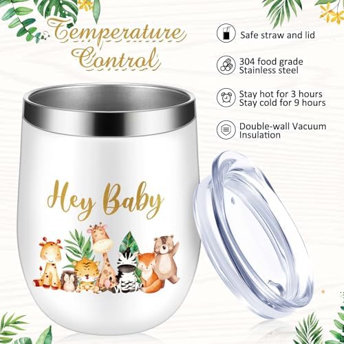Hoolerry 6 Set Baby Shower Cups, 12oz Stainless Steel Tumbler, Wild Animals - Image 4