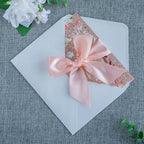 20 PCS 5.12x7.2 Butterfly Personalized Quinceanera Invitation, Customized XV Anos Laser Cut Invitation Cards with Envelopes (Rose Gold Personalized) - Image 5