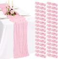 30 Pack Cheesecloth Table Runner 10FT Light Pink Table Runner Boho Gauze Cheese Cloth Table Runners Long Rustic Sheer Table Decorations for Wedding Party Baby Bridal Shower Birthday Holiday Home by Showgeous