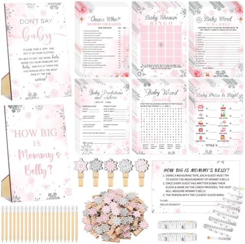 Funnymoom 426 Pcs Baby Shower Games Set, 8 Games Elephant Girl by Funnymoom