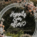 Happily Ever After Neon Sign,Custom Wedding Neon Sign, Wedding Backdrop Neon Light Wedding Gifts Party Welcome Signs,Valentine Day GiftSize:18x17inches by BELISAMA