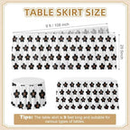 Sanwarm Table Skirt, 29" x 108", for Rectangular & Round Desk Daisy Floral - Image 2
