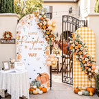 Tegeme 2 Pcs 7.2ft & 6ft a Little Pumpkin is on the Way Arch Backdrop Cover - Image 6