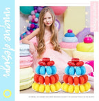 Juexica 4 Pcs Round Macaron Display Tower Stand 4 Tiers - Image 4
