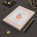 Personalized Peach Baby Shower Guest Book, Custom Sweet Little Peach on the Way Memory Keepsake, Advice and Wishes for Baby Journal, New Parents Gift, Hardcover Lined Writing Notebook for Registry - Image 7