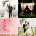 Metal Wedding Arch Backdrop Stand 6.6x3.3 FT Gold Square Balloon Arch Frame for Ceremony Party Birthday Bridal Baby Shower Anniversary Arbor Balloon Decoration - Image 6