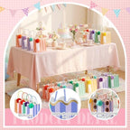 Gersoniel 24 Pcs Pastel Stripe Paper Gift Bags with Honeycomb Ball, Bright - Image 3