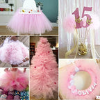 Tulle Fabric Rolls 6 Inch by 100 Yards (300 feet) 3 Pack Fabric Spool Tulle Ribbon for DIY Tutu Bow Baby Shower Birthday Party Wedding Decorations Christmas Craft Supplies - Image 6
