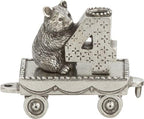 Danforth Birthday Bear Cub Train Candleholder | Pewter Handcrafted in USA by DANFORTH