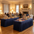 6 Packs Navy Blue Spandex Tablecloths for 8 Foot Rectangle Tables - Image 6