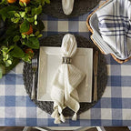 DII Buffalo Check Collection, Classic Farmhouse Tablecloth, 60 x 104, Stonewash Blue - Image 4