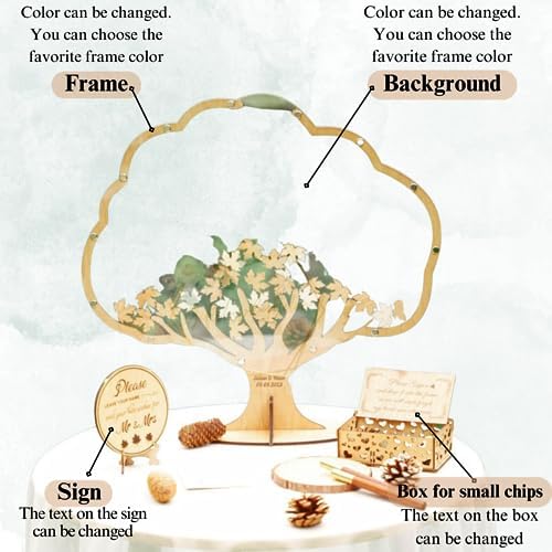 Wooden Family Tree Guest Book Alternative for Rustic Wedding Drop Box - Image 5