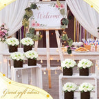 6 Sets Artificial Peonies Flower Table Centerpieces, White - Image 5