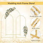 3PCS Metal Arch Backdrop Stand,6+6.6+7.2FT with Covers,Balloon Arch Stand - Image 5