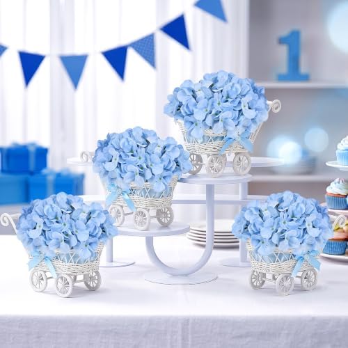 Pre-Made Flower Table Centerpieces & Baby Shower Flower Arrangements - Blue - Image 4