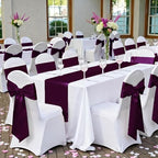 MDS® Pack of 150 Satin Chair Sashes for Wedding & Events – Eggplant - Image 6