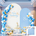 White Blue Arch Backdrop Cover Set of 2 Party Wedding Arch Covers Stretchy Backdrop 7.2FT 6FT Decorations Baby Shower Bridal Shower Photo Birthday Arch Stand Cover Spandex by LittleFunny