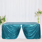 Poise3EHome Teal Sequin Tablecloth 60×120 Inch Rectangle Sparkly Fabric Table Cloth for Baby Shower Birthday Party Wedding Christmas Holiday Decoration - Image 6