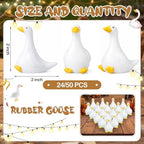 Deekin 50 Pcs Rubber Goose 2 Inch One Silly Goose Party Favors Bulk Silly Geese with Raised Wings for Party Baby Shower Birthday Cake Topper Gifts Fillers Decoration - Image 2