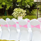 Pink Chair Sashes 50 Pack Spandex Stretch Chair Band Sashes with Buckles for Folding Chairs Wedding Party Reception Baby Shower Events Banquet Decorations - Image 6