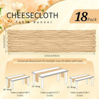 18 Pack Cheesecloth Table Runner 10FT Nude Table Runner Boho Gauze Cheese Cloth Table Runners Long Rustic Sheer Table Decorations for Wedding Party Baby Bridal Shower Birthday Holiday Home - Image 2