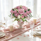 Peonies Artificial Flowers Bulk, 24 Bundles - Dusty Rose - Image 6