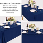 4 Pack Rectangle Tablecloth 90x156Inch Navy Blue Polyester Table Cover for Wedding Dining Table Buffet Parties Banquet Decoration（Navy Blue） - Image 3