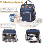 Astro alan Baby Diaper Bag with Changing Station, Waterproof Diaper Bag Backpack for Moms Dads with USB Charging Port, Baby Shower Gifts, Baby essentials, Blue - Image 3