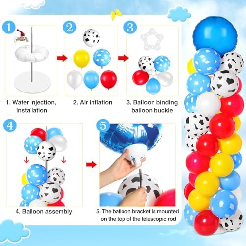 Hungdao 2 Set Toys Inspired Balloon Column Stand Kit Birthday Decorations - Image 4
