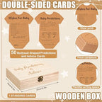 Estune 352 Pcs Baby Shower Advice Cards for Parents to Be Advice for New Parents Baby Shower Decorations Girl, Advices and Wishes for Cards Box Fun Game Ideas(Kraft Paper) - Image 3