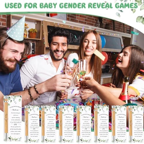 Yeaqee 100 Sets Greenery Baby Shower Pen Gifts for Guest - Image 6