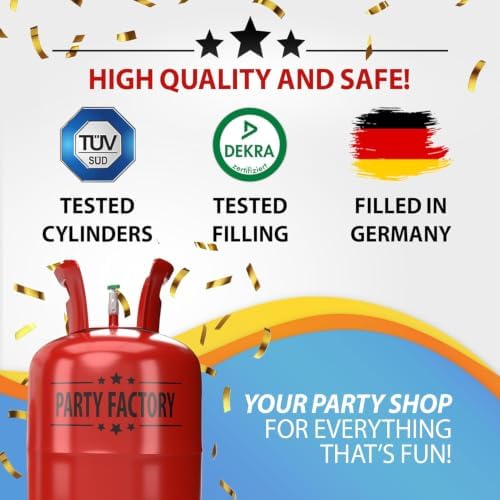 Party Factory Disposable Helium Tank for Balloons – Fills Up to 50 Standard 9-Inch Latex Balloons – Portable Balloon Helium Tank for Parties, Birthdays & Celebrations - Image 7