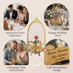 Personalized Enchanted Rose Dome Wedding Guest Book Alternative Frame - Image 4