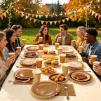 Brown Plates and Napkins Party Supplies for 48 Guests, Disposable 7&9’’ Gradient Brown Scalloped Paper Plates Tableware Set for Birthday Party, Wedding, Baby Shower Decorations - Image 6