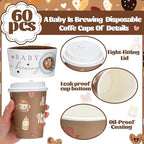 Vesici 60 Pcs 14oz A Baby Is Brewing Coffee Cups Decorations - Image 3