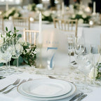 15 Pcs Table Numbers with Stands, 1-15, 5"x7", Dusty Blue - Image 5