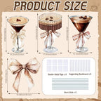 4 Pcs A Tini Bit Older Cardboard Cutout Espresso Martini Bow Birthday Party Decoration Martini Coffee Cardboard Cutout for Bar Women Girls Bachelorette Night Photo Backdrop Bridal Shower - Image 4