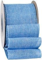 Easter Ribbon Set - Light Pink/Apple Green/Baby Blue Burlap Wired Ribbon 2-1/2 inch, 10 Yards per Spool. - Image 2
