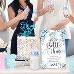 TrelaCo 20 Pcs Bottle Chug Game, Elephant Theme Baby Shower Favors, Blue - Image 5