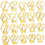 Wedding Table Numbers 20 Pcs Table Numbers With Base Gold Watch Blank Wedding Golden Party Banquet(Golden) by Unknown
